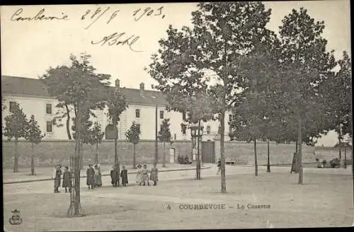 Ak Courbevoie Hauts-de-Seine, La Caserne
