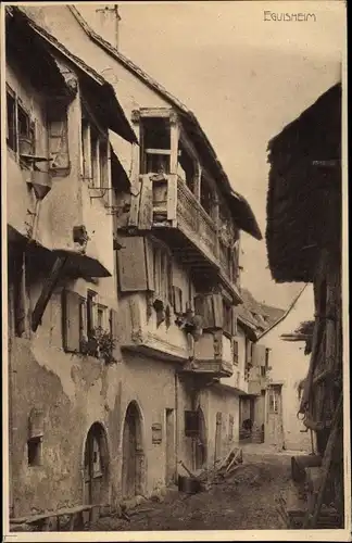 Ak Eguisheim Egisheim Elsass Haut Rhin, Eine Gasse