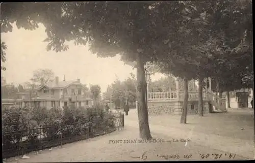 Ak Fontenay sous Bois Val de Marne, La Gare