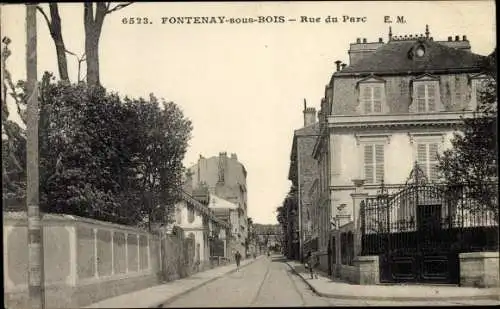 Ak Fontenay sous Bois Val de Marne, Rue du Parc