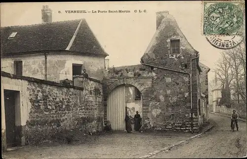 Ak Verneuil sur Seine Yvelines, La Porte St Martin