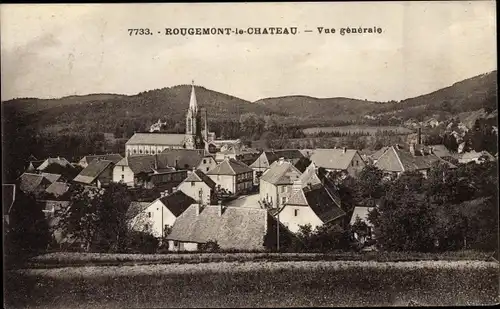 Ak Rougemont le Chateau Territoire de Belfort, Vue générale