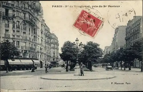 Ak Paris XV., Boulevard de Vaugirard, pris du Boulevard Pasteur