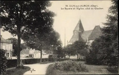 Ak Dun sur Auron Cher, Square, Eglise