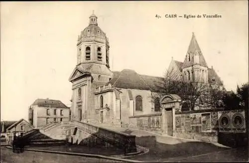 Ak Caen Calvados, Église de Vaucelles