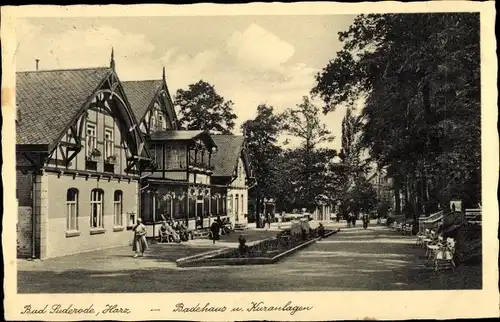 Ak Bad Suderode Quedlinburg im Harz, Badehaus, Kuranlagen