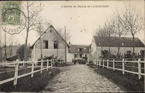 Ak Luzarches Val d'Oise, L'Entree du Moulin