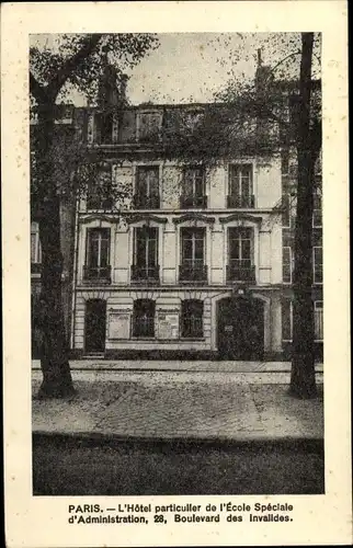 Ak Paris VII. Arrondissement, L'Hôtel particuller de l'École Spéciale d'Administration