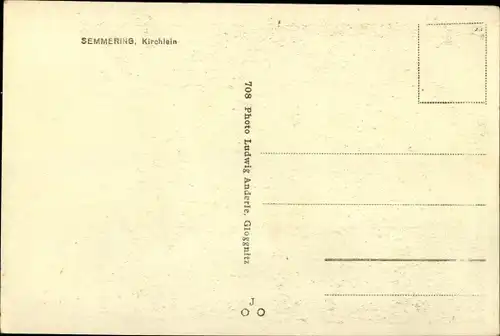 Ak Semmering in Niederösterreich, Kirchlein