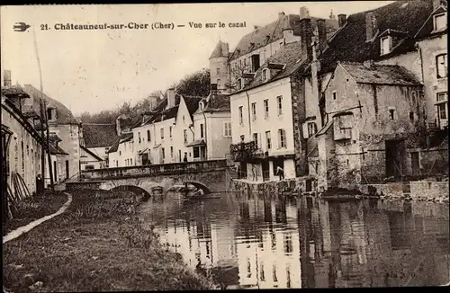 Ak Chateauneuf sur Cher, Canal