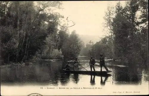 Ak Gannat Allier, Bords de la Sioule à Neuvialle