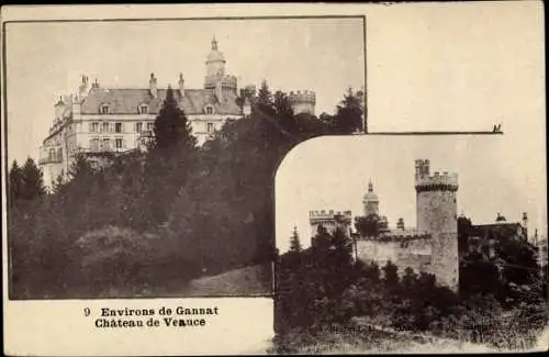 Ak Veauce Allier, Chateau, Environs de Gannat