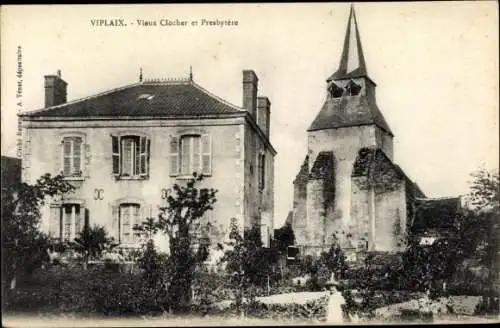 Ak Viplaix Allier, Vieux Clocher et Presbytère