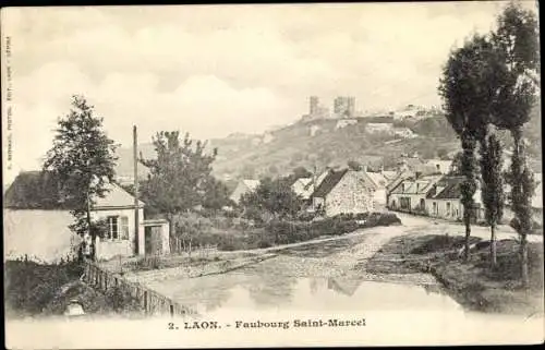 Ak Laon Aisne, Faubourg Saint Marcel