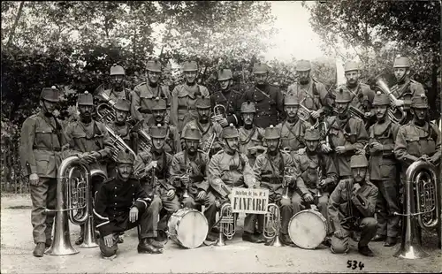Foto Ak Schweizer Soldaten in Uniformen, Bataillon de fus. No. 3, Fanfare
