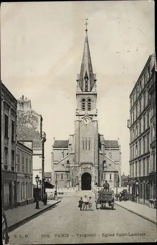 Ak Paris XV., Eglise Saint Lambert