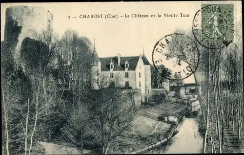 Ak Charost Cher, Chateau, Vieille Tour