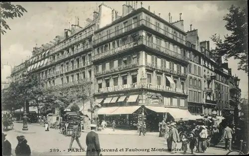 Ak Paris IX., Boulevard et Faubourg Montmartre, Table d'Hote Blond