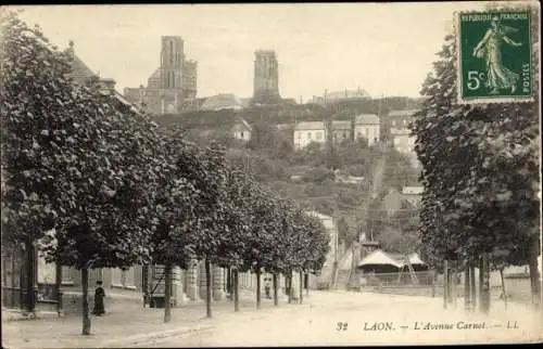 Ak Laon Aisne, L'Avenue Carnot