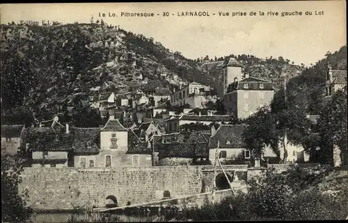 Ak Larnagol Lot, Vue générale, rive gauche