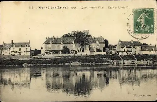 Ak Meung sur Loire Loiret, Quai Jeanne d'Arc, Ecuries Louis XI.