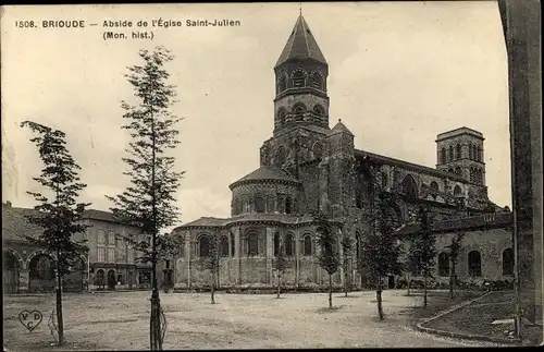 Ak Brioude Haute Loire, Abside de l'Eglise Saint Julien