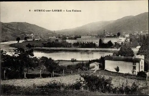 Ak Aurec sur Loire Haute Loire, Les Usines