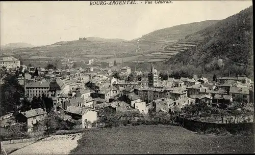 Ak Bourg Argental Loire, Vue générale