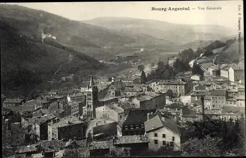 Ak Bourg Argental Loire, Vue générale