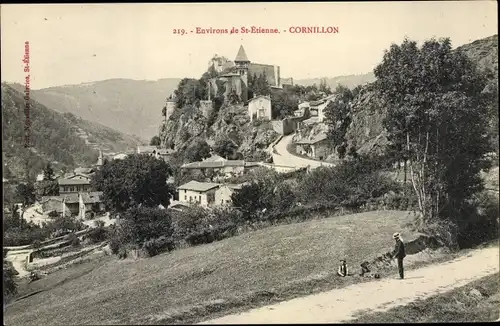 Ak Cornillon Loire, Vue générale