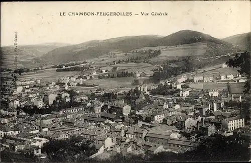 Ak Chambon Feugerolles Loire, Vue générale
