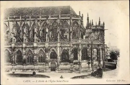 Ak Caen Calvados, L'Abside de l'Église Saint Pierre