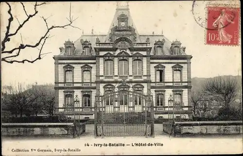 Ak Ivry la Bataille Eure, Hotel de Ville