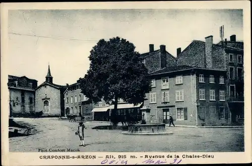 Ak Craponne sur Arzon Haute Loire, Avenue de la Chaise Dieu