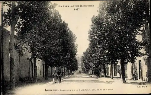 Ak Lempdes Haute Loire, Avenue de la Gare