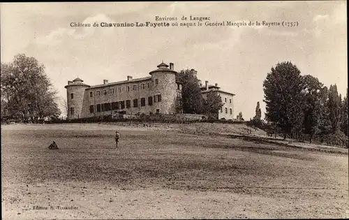 Ak Langeac Haute Loire, Chateau de Chavaniac La Fayette