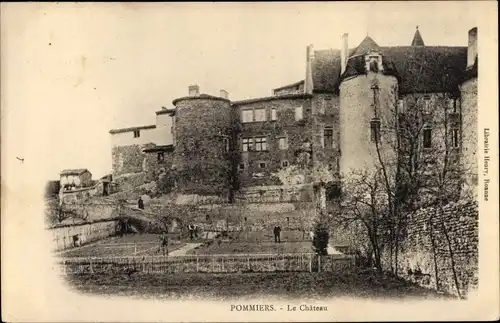 Ak Pommiers Loire, Le Chateau