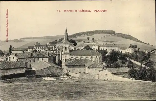 Ak Planfoy Loire, Vue générale