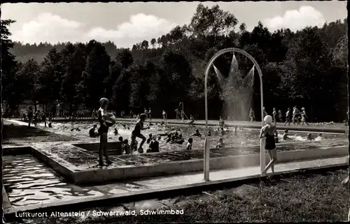 Ak Altensteig im Kreis Calw Baden Württemberg, Schwimmbad