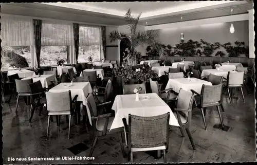 Ak Eutin in Ostholstein, Uklei Fährhaus Sielbeck, neue Seeterrasse