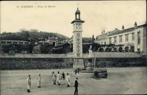 Ak Suresnes, Place du Marché