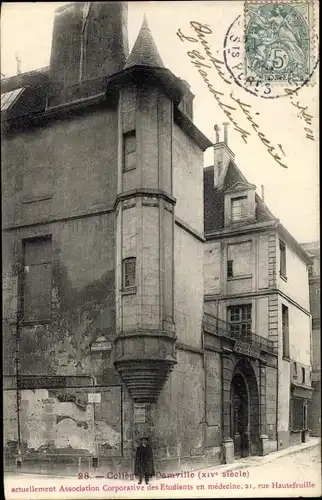 Ak Paris VI., College Damville, Association Corporative des Etudiants en medecine, Rue Hautefeuille