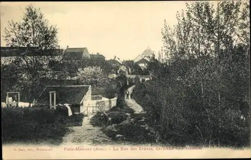 Ak Viels Maisons Aisne, La Rue des Etuves