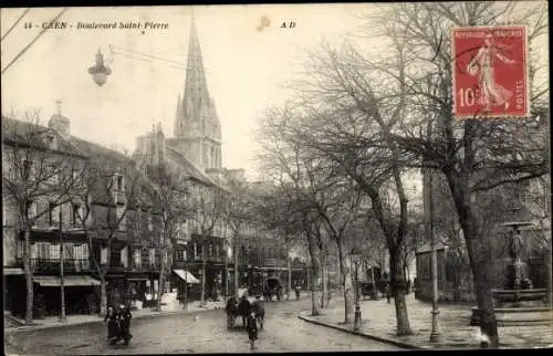 Ak Caen Calvados, Boulevard Saint Pierre