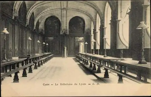 Ak Caen Calvados, Le Réfectoire du Lycée