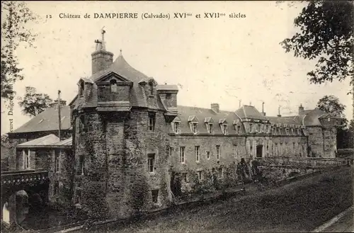 Ak Dampierre Calvados, Vue du Château