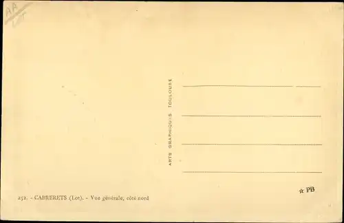 Ak Cabrerets Lot, Vue générale