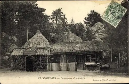 Ak Malesherbes Loiret, Chaumiere des Roches