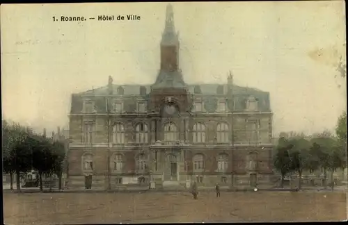 Ak Roanne Loire, Hotel de Ville