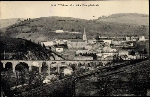 Ak Saint Victor sur Rhins, Vue générale